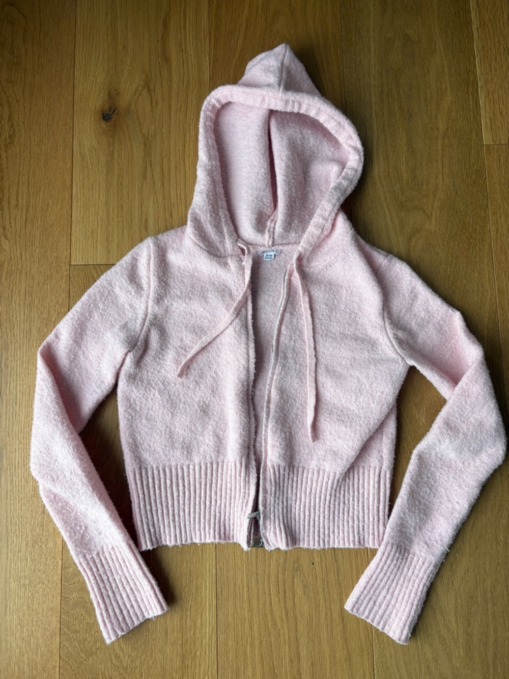 Garage Light Pink Hoodie Zip Sweater